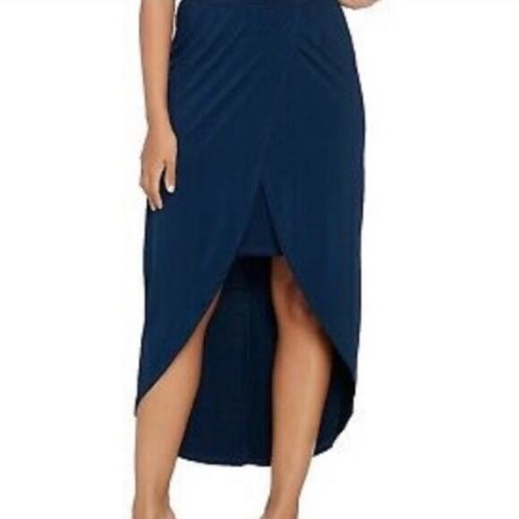 GILI high low black tulip wrap skirt, size medium - Picture 1 of 9